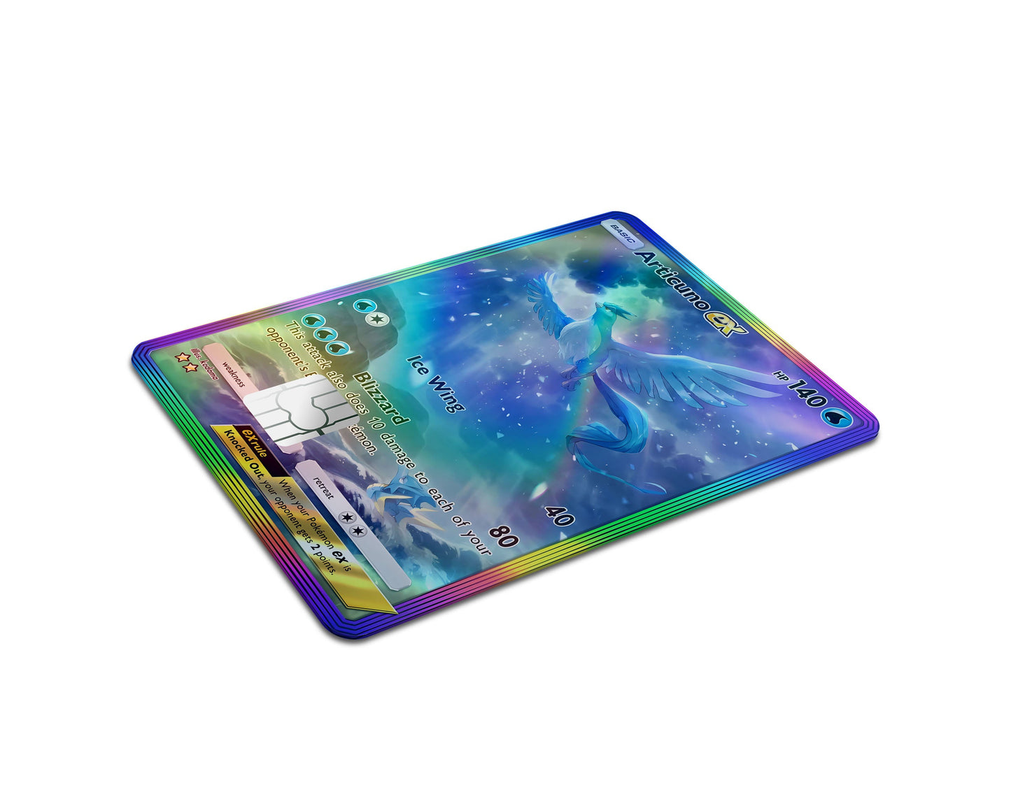 Anime Town Creations Holographic Credit Card Articuno Pocket Pokemon Card Full Skins - Anime Pokemon Holographic Credit Card Skin