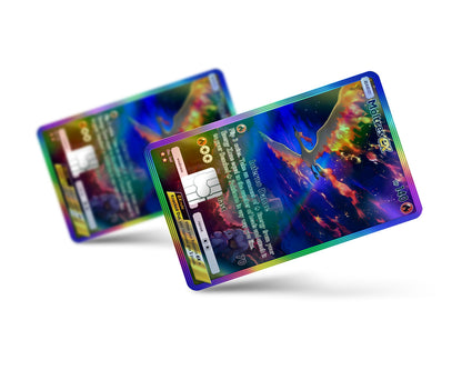Anime Town Creations Holographic Credit Card Moltres Pocket Pokemon Card Full Skins - Anime Pokemon Holographic Credit Card Skin