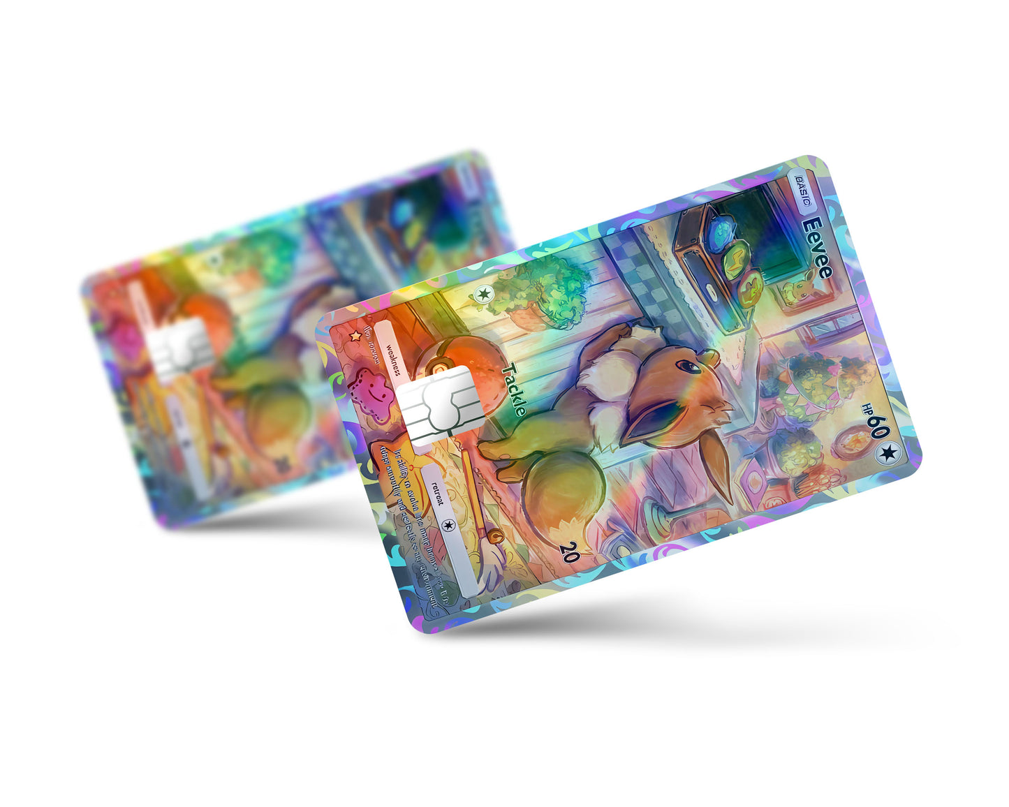 Pokemon Pikachu & Eevee Pocket Holographic Credit Card Bundle Skin