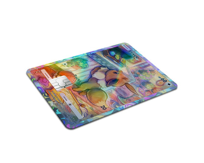 Anime Town Creations Holographic Credit Card Eevee Pocket Pokemon Card Full Skins - Anime Pokemon Holographic Credit Card Skin