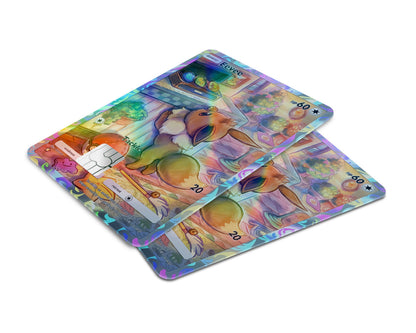 Anime Town Creations Holographic Credit Card Eevee Pocket Pokemon Card Window Skins - Anime Pokemon Holographic Credit Card Skin