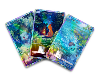 Pokemon Starter Pocket Holographic Credit Card Bundle Skin