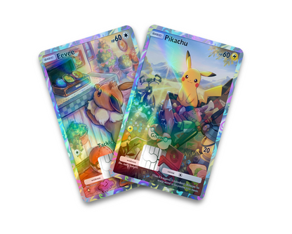 Pokemon Pikachu & Eevee Pocket Holographic Credit Card Bundle Skin