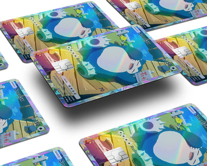 Anime Town Creations Holographic Credit Card Snorlax Pocket Pokemon Card Window Skins - Anime Pokemon Holographic Credit Card Skin