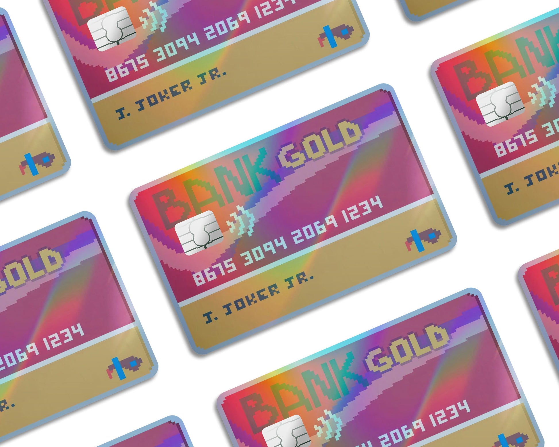 Anime Town Creations Holographic Credit Card Balatro Credit Card Joker Window Skins - Anime Balatro Holographic Credit Card Skin