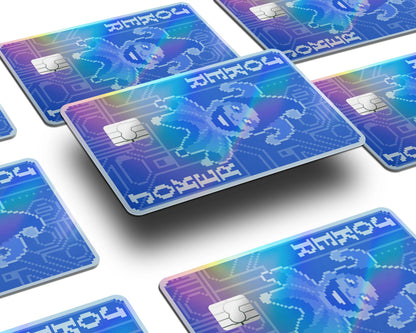 Anime Town Creations Holographic Credit Card Balatro Blueprint Joker Window Skins - Anime Balatro Holographic Credit Card Skin