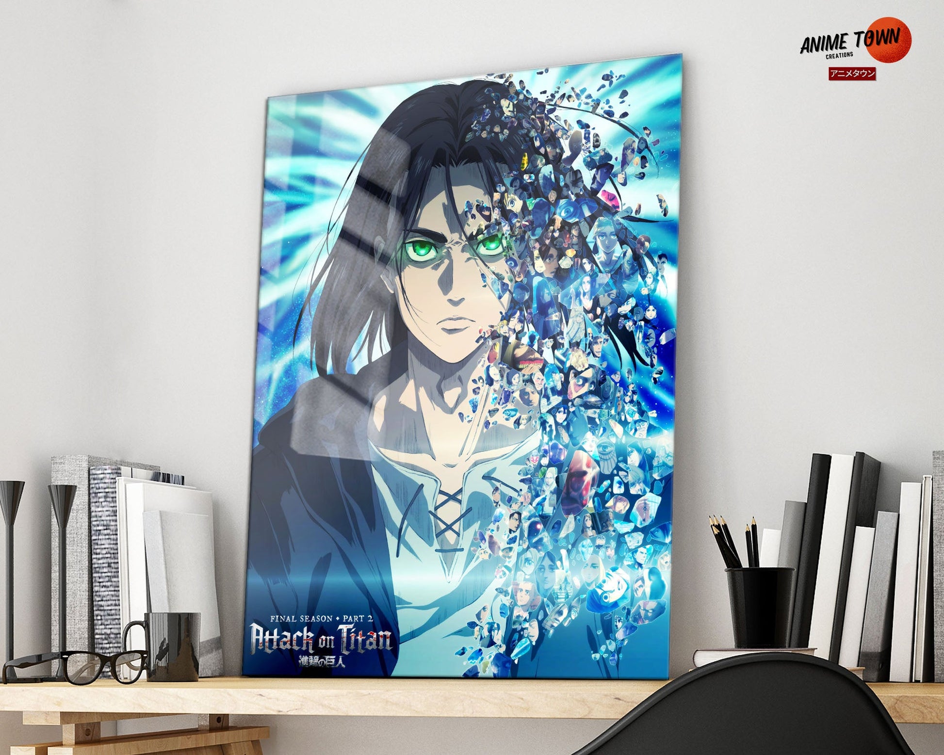 Anime Town Creations Metal Poster Attack on Titan The Final Season Part 2 16" x 24" Home Goods - Anime Attack on Titan Metal Poster