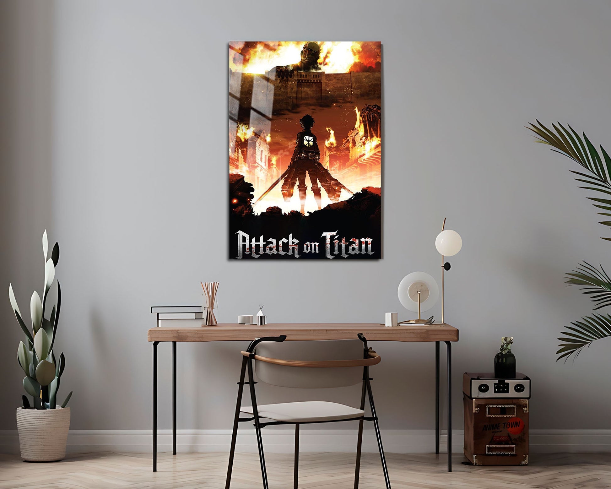 Anime Town Creations Metal Poster Attack on Titan Wall 24" x 36" Home Goods - Anime Attack on Titan Metal Poster