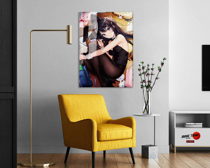 Anime Town Creations Metal Poster Bunny Girl Senpai Mai Sakurajima 5" x 7" Home Goods - Anime Rascal Does Not Dream of Bunny Girl Senpai Metal Poster