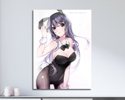 Anime Town Creations Metal Poster Bunny Girl Senpai Please Don't Forget Me 11" x 17" Home Goods - Anime Rascal Does Not Dream of Bunny Girl Senpai Metal Poster