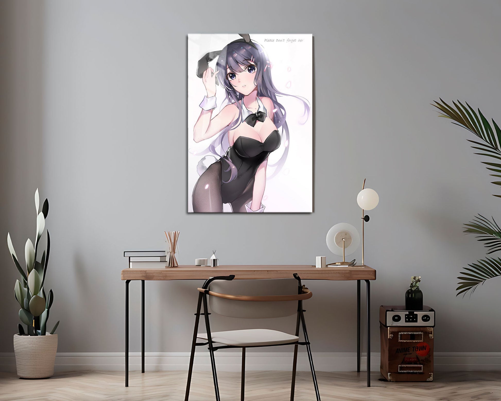 Anime Town Creations Metal Poster Bunny Girl Senpai Please Don't Forget Me 24" x 36" Home Goods - Anime Rascal Does Not Dream of Bunny Girl Senpai Metal Poster