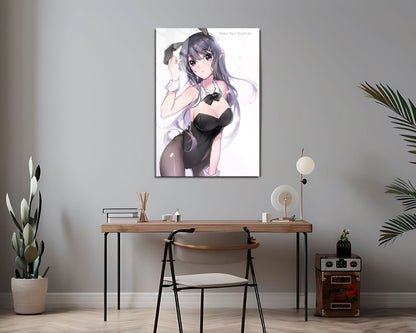 Anime Town Creations Metal Poster Bunny Girl Senpai Please Don't Forget Me 24" x 36" Home Goods - Anime Rascal Does Not Dream of Bunny Girl Senpai Metal Poster