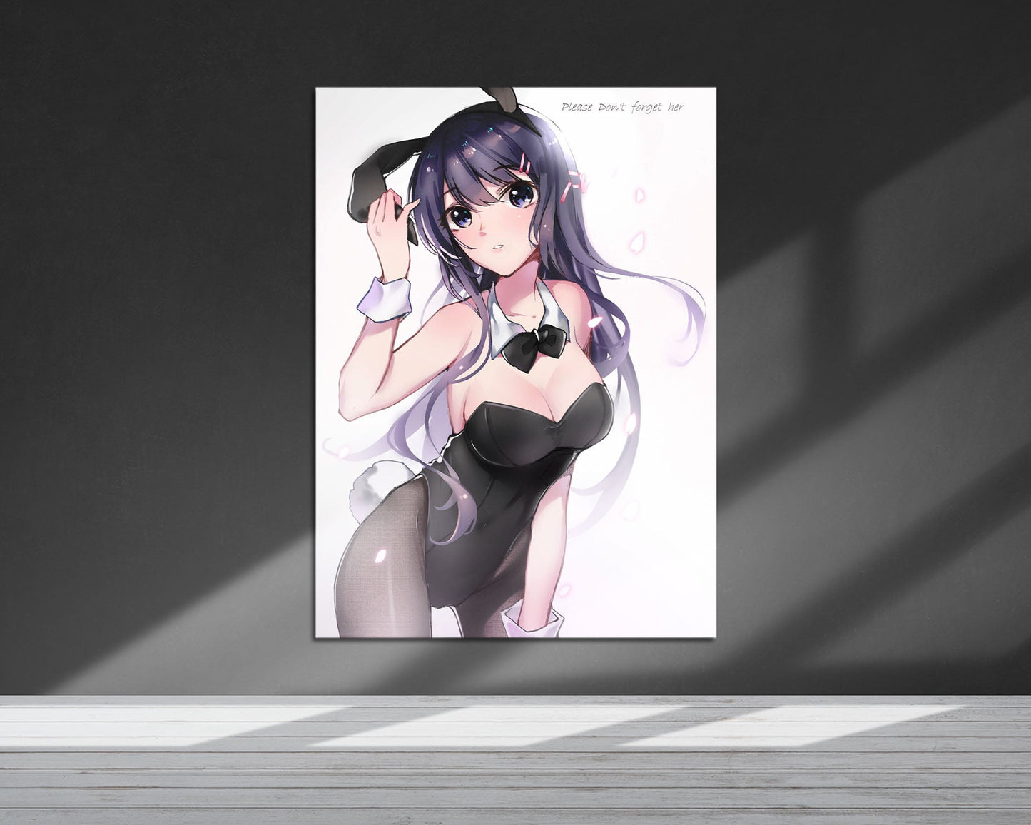Anime Town Creations Metal Poster Bunny Girl Senpai Please Don't Forget Me 5" x 7" Home Goods - Anime Rascal Does Not Dream of Bunny Girl Senpai Metal Poster