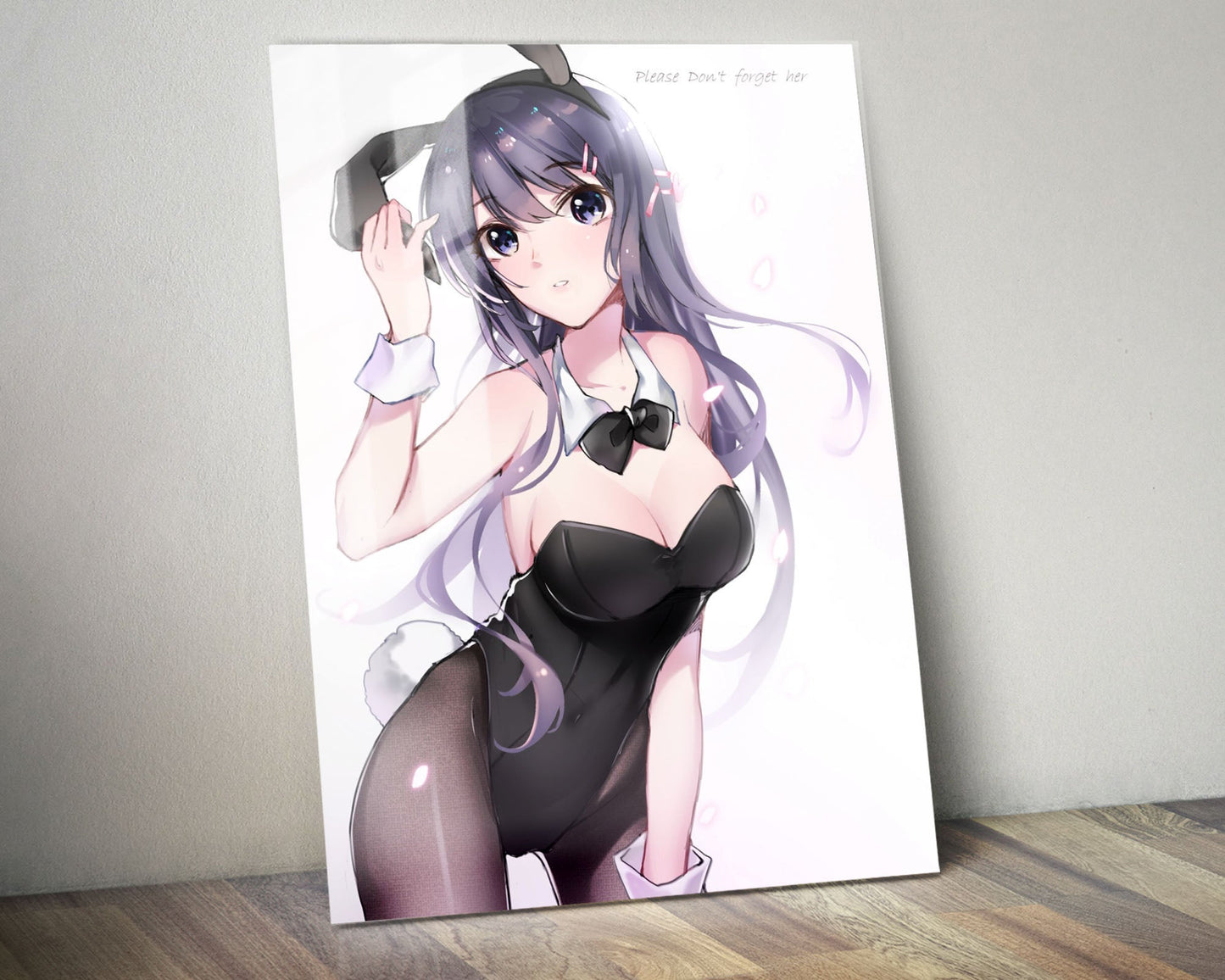 Anime Town Creations Metal Poster Bunny Girl Senpai Please Don't Forget Me 5" x 7" Home Goods - Anime Rascal Does Not Dream of Bunny Girl Senpai Metal Poster