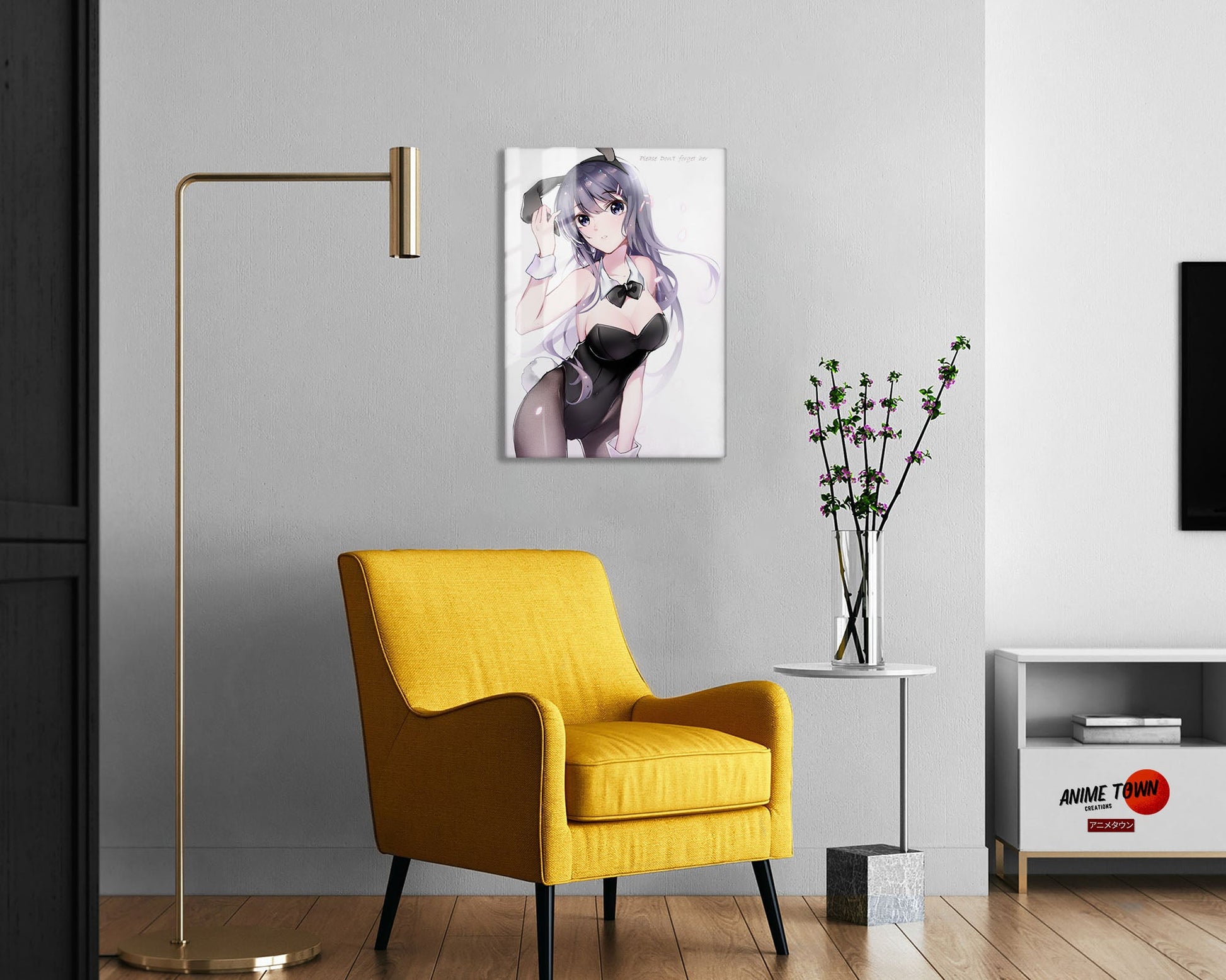 Anime Town Creations Metal Poster Bunny Girl Senpai Please Don't Forget Me 5" x 7" Home Goods - Anime Rascal Does Not Dream of Bunny Girl Senpai Metal Poster