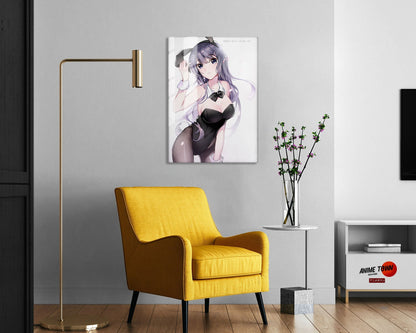 Bunny Girl Senpai Please Don't Forget Me Metal Poster