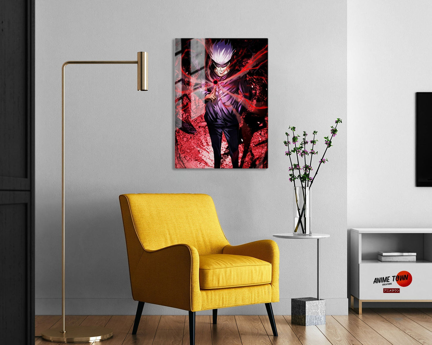 Jujutsu Kaisen Satoru Gojo Red Metal Poster