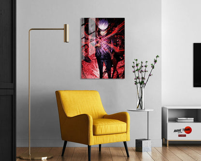 Jujutsu Kaisen Satoru Gojo Red Metal Poster