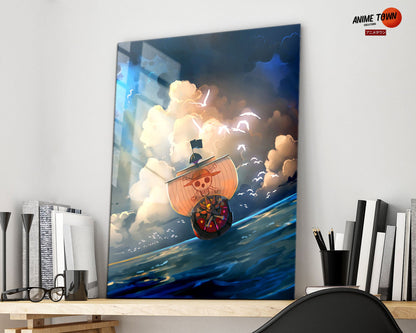 Anime Town Creations Metal Poster One Piece Thousand Sunny 16" x 24" Home Goods - Anime One Piece Metal Poster