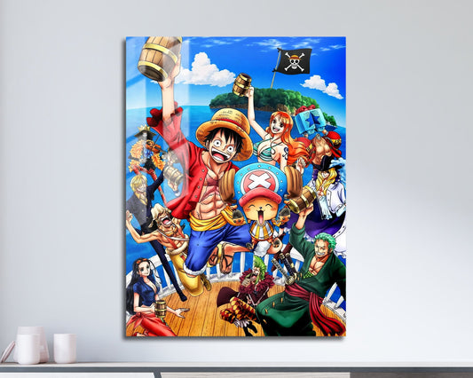 Anime Town Creations Metal Poster One Piece Strawhat Pirates 11" x 17" Home Goods - Anime One piece Metal Poster