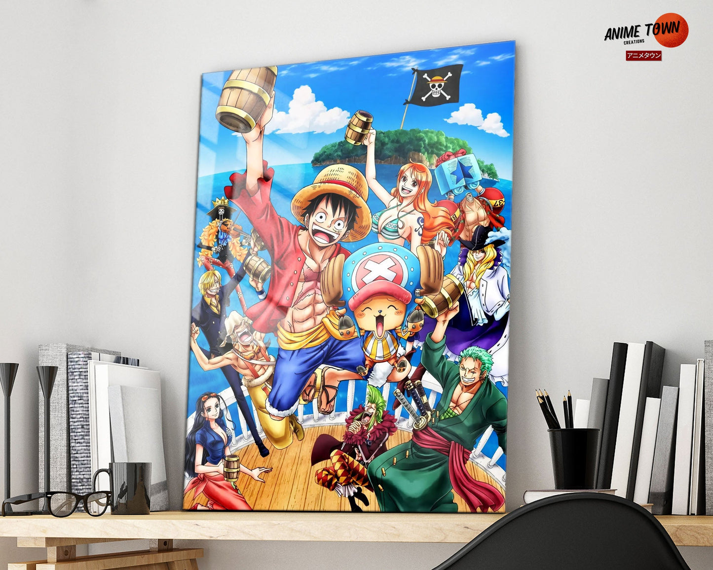 Anime Town Creations Metal Poster One Piece Strawhat Pirates 16" x 24" Home Goods - Anime One piece Metal Poster