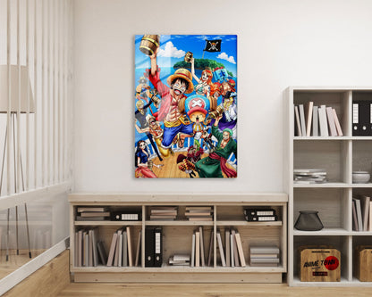 Anime Town Creations Metal Poster One Piece Strawhat Pirates 16" x 24" Home Goods - Anime One piece Metal Poster