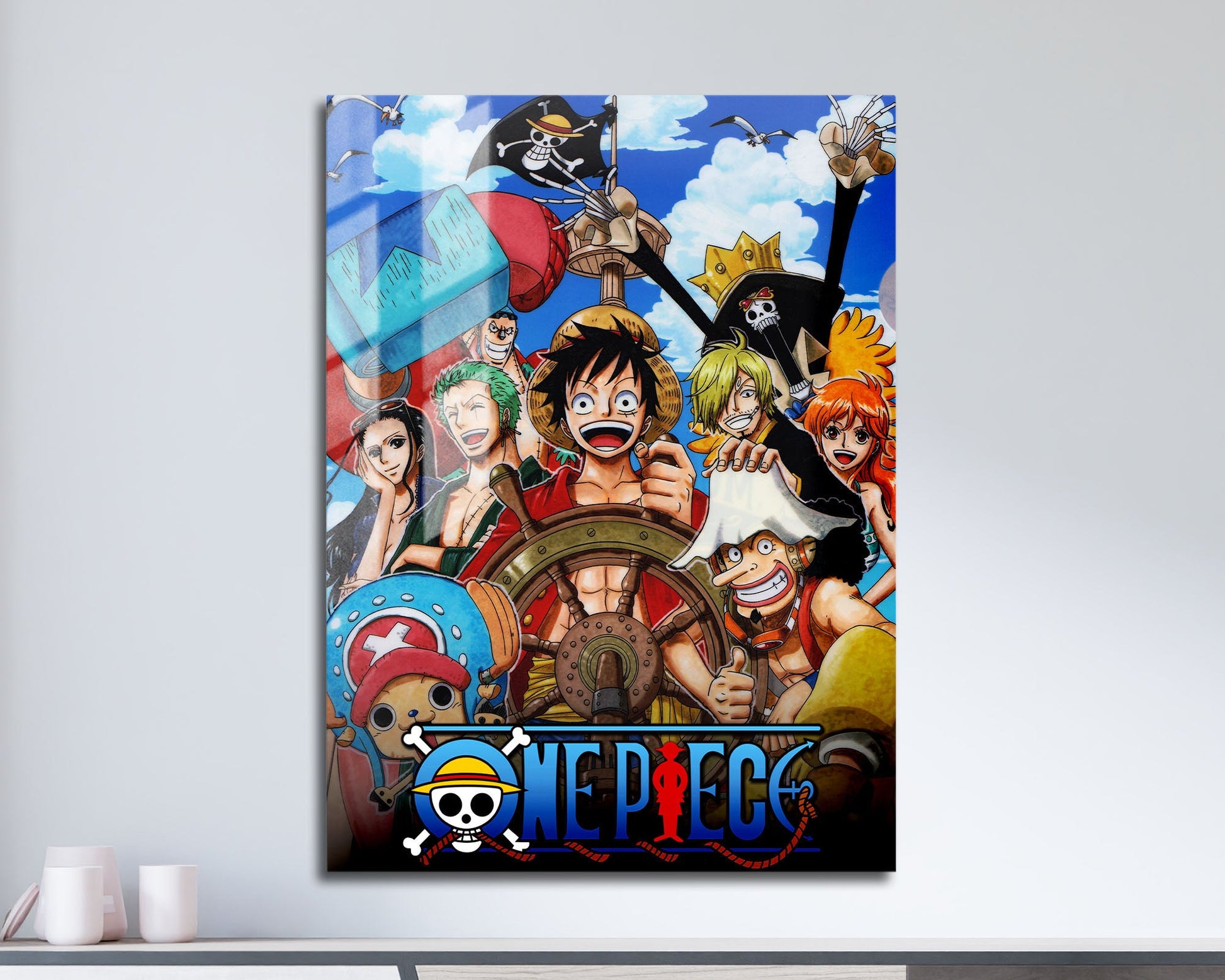 Anime Town Creations Metal Poster One Piece Squad 11" x 17" Home Goods - Anime One piece Metal Poster