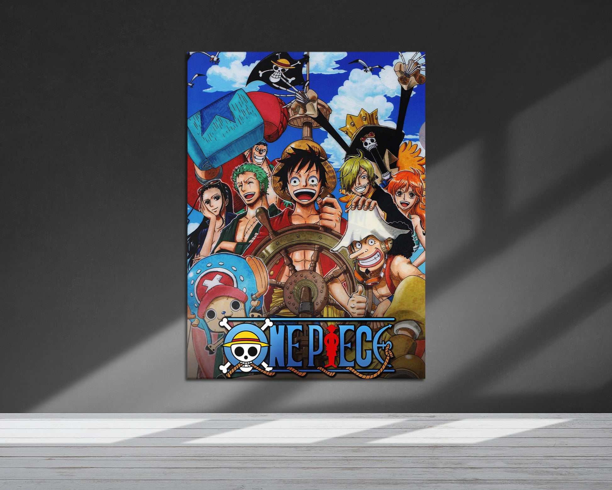 Anime Town Creations Metal Poster One Piece Squad 5" x 7" Home Goods - Anime One piece Metal Poster