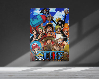Anime Town Creations Metal Poster One Piece Squad 5" x 7" Home Goods - Anime One piece Metal Poster