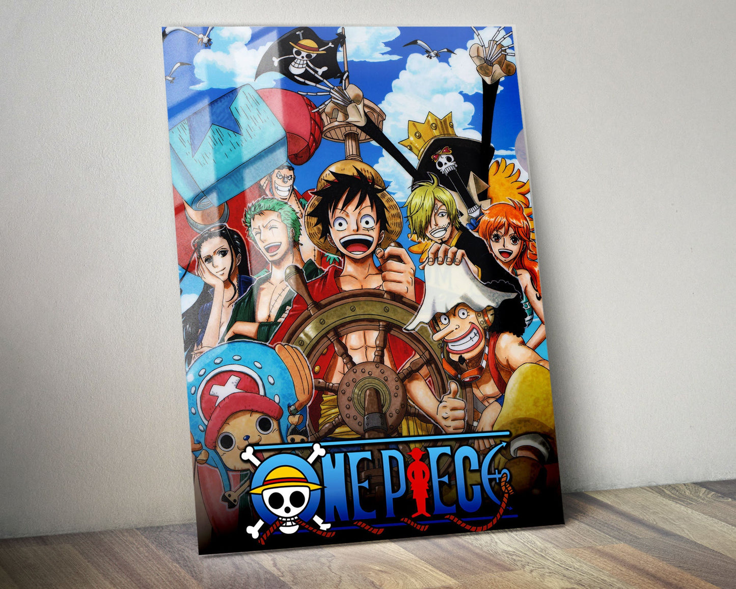 Anime Town Creations Metal Poster One Piece Squad 5" x 7" Home Goods - Anime One piece Metal Poster