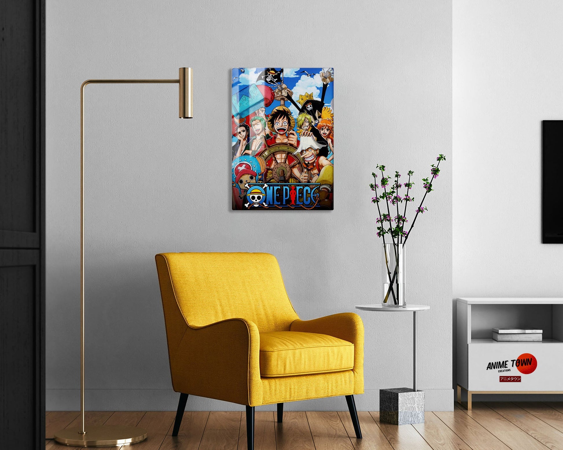 Anime Town Creations Metal Poster One Piece Squad 5" x 7" Home Goods - Anime One piece Metal Poster