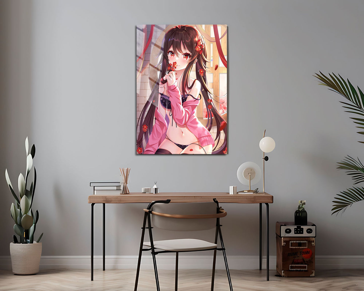 Anime Town Creations Metal Poster Genshin Impact Hu Tao 24" x 36" Home Goods - Anime Genshin Impact Metal Poster