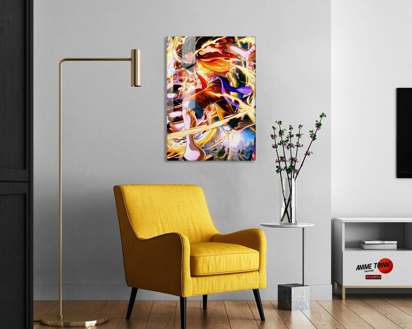 One Piece Luffy Red Roc Metal Poster