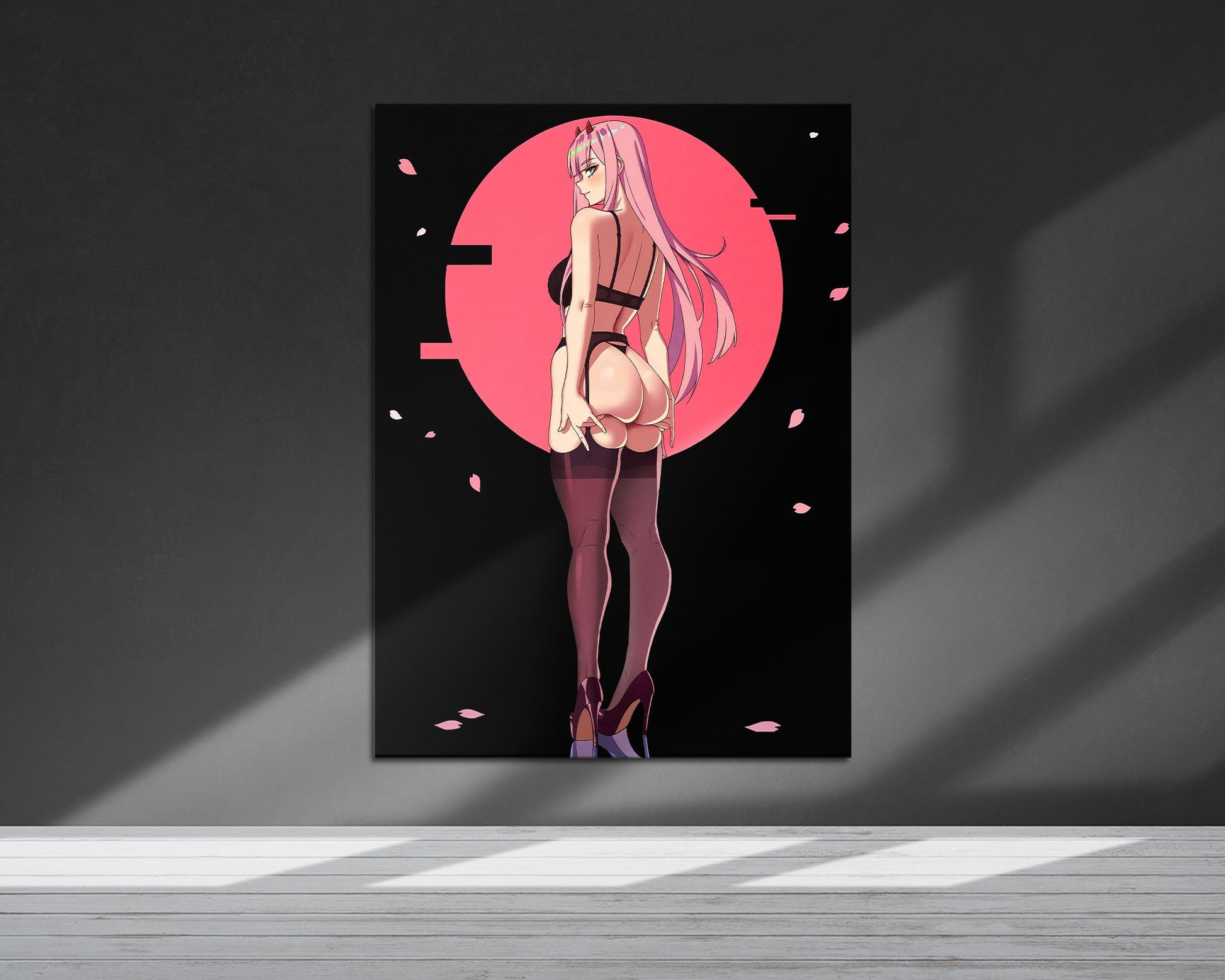 Zero Two Hot Pink Metal Poster