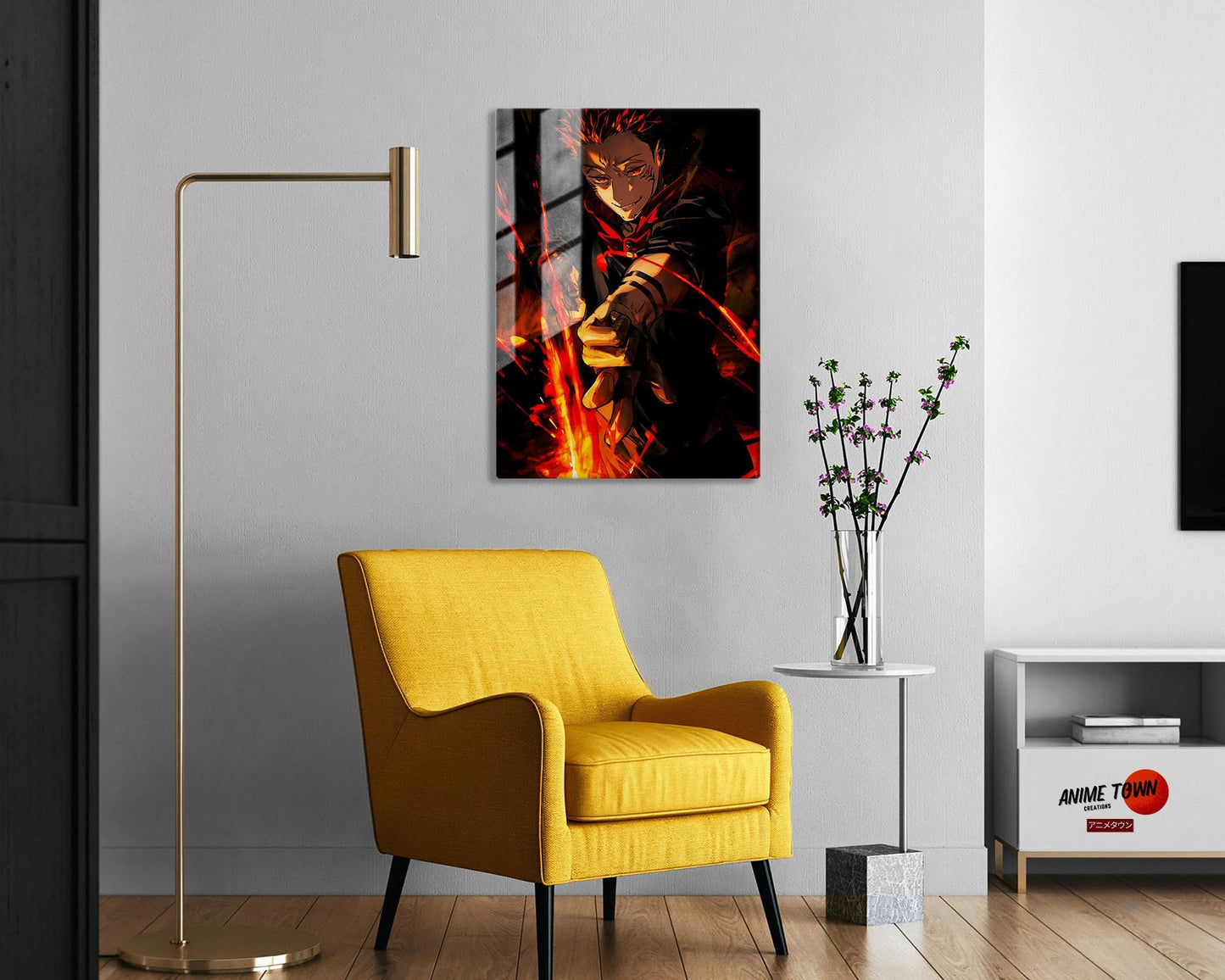 Jujutsu Kaisen Sukuna Flame Arrow Fuga Metal Poster