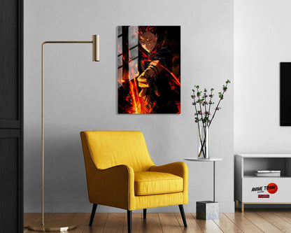 Jujutsu Kaisen Sukuna Flame Arrow Fuga Metal Poster