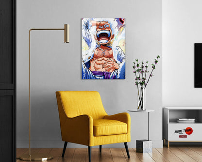 One Piece Luffy Gear 5 Awakening Metal Poster