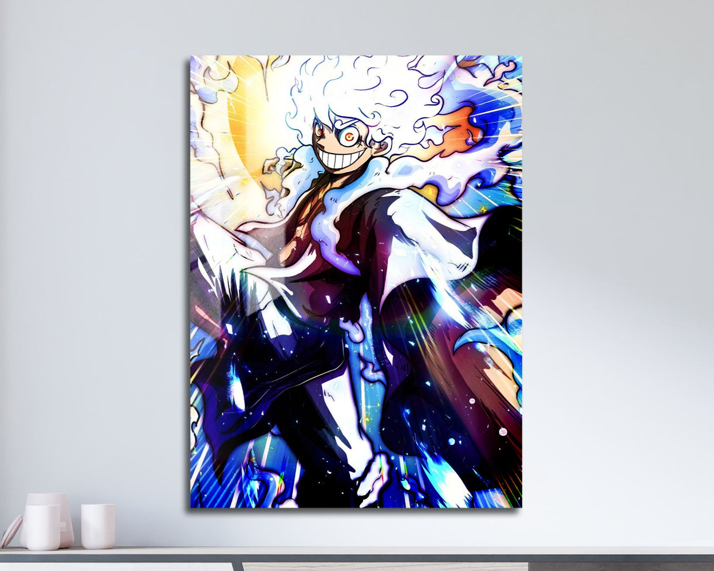 Anime Town Creations Metal Poster One Piece Luffy Gear 5 Release 11" x 17" Home Goods - Anime One Piece Metal Poster