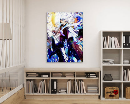 Anime Town Creations Metal Poster One Piece Luffy Gear 5 Release 16" x 24" Home Goods - Anime One Piece Metal Poster