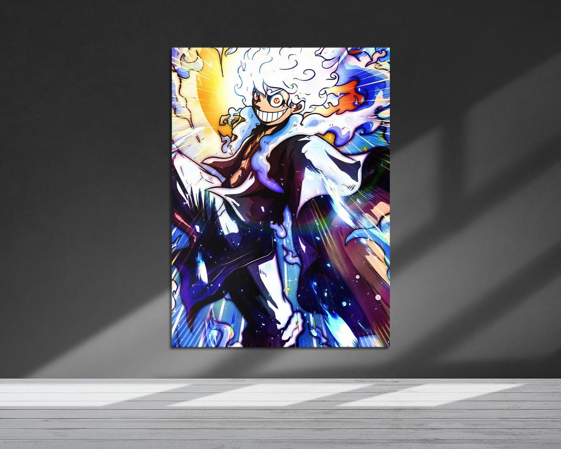 Anime Town Creations Metal Poster One Piece Luffy Gear 5 Release 5" x 7" Home Goods - Anime One Piece Metal Poster