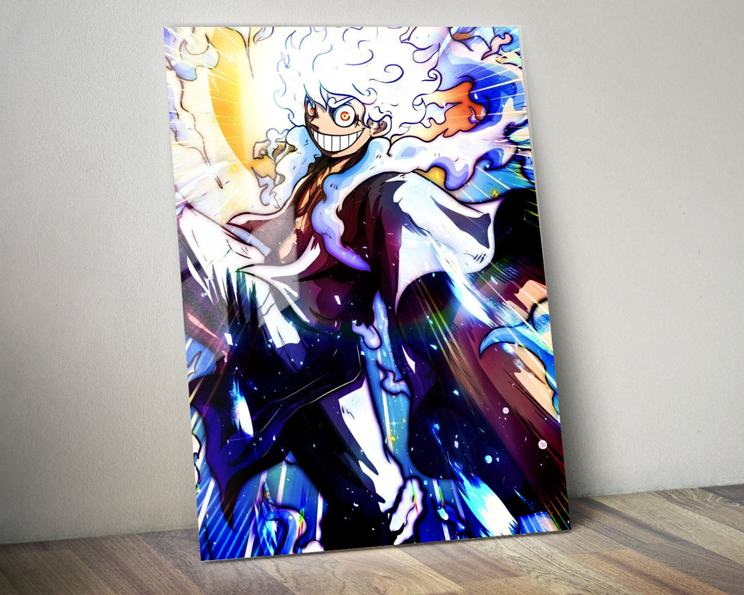 Anime Town Creations Metal Poster One Piece Luffy Gear 5 Release 5" x 7" Home Goods - Anime One Piece Metal Poster