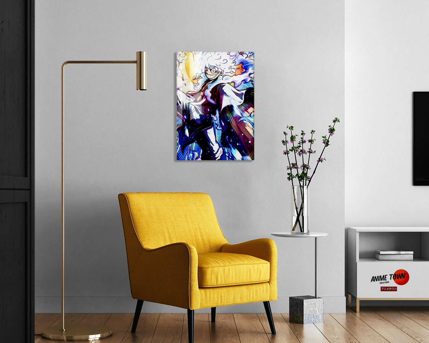 Anime Town Creations Metal Poster One Piece Luffy Gear 5 Release 5" x 7" Home Goods - Anime One Piece Metal Poster