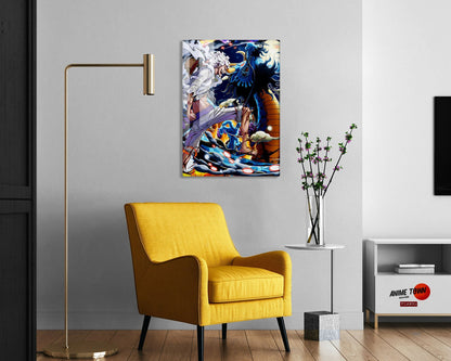 One Piece Luffy Gear 5 vs Kaido Metal Poster