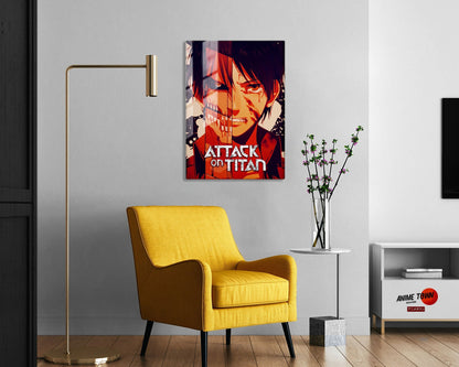 Attack on Titan Eren Split Metal Poster