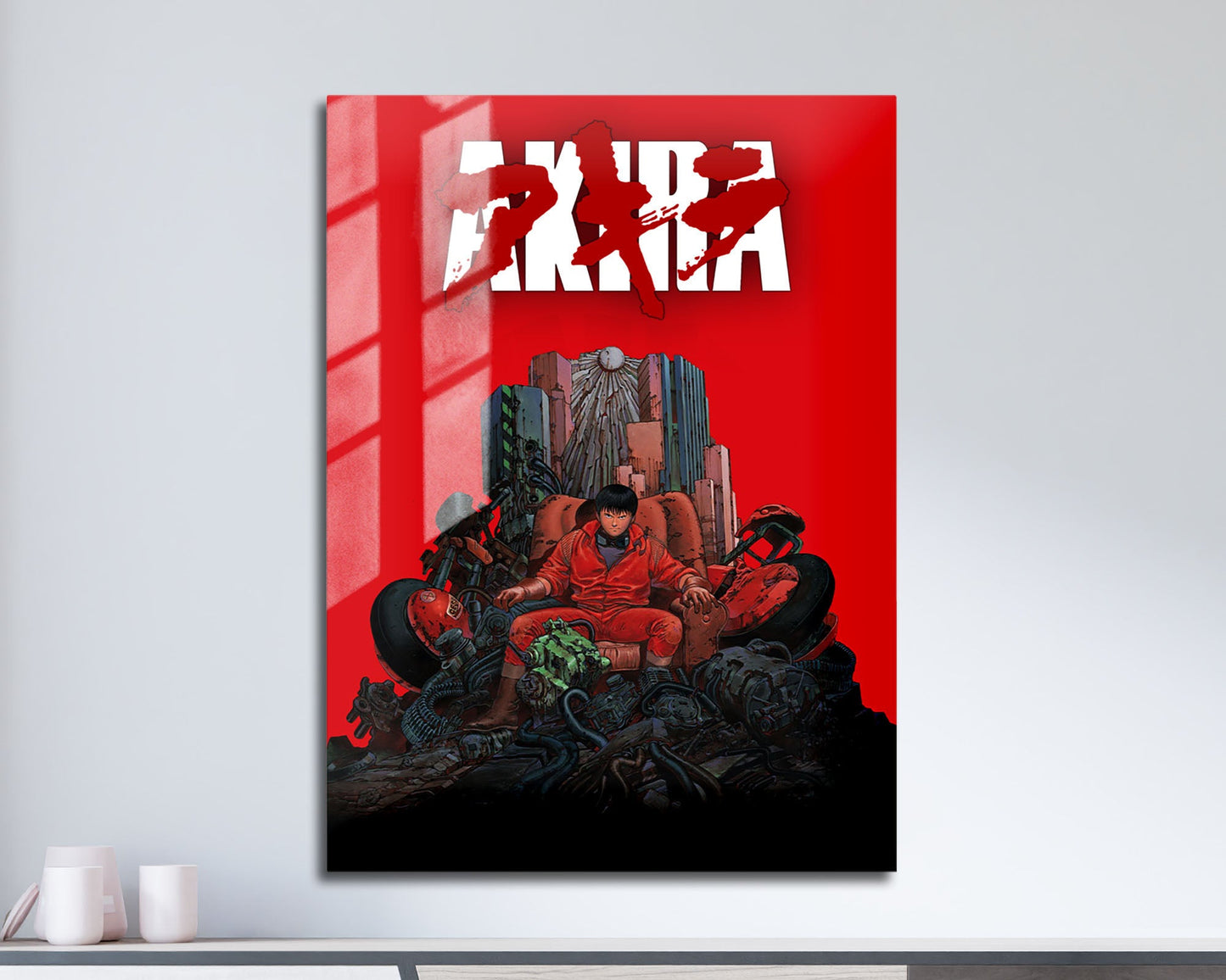 Anime Town Creations Metal Poster Akira Classic Red 11" x 17" Home Goods - Anime Akira Metal Poster