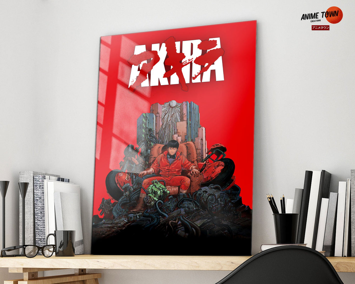 Anime Town Creations Metal Poster Akira Classic Red 16" x 24" Home Goods - Anime Akira Metal Poster