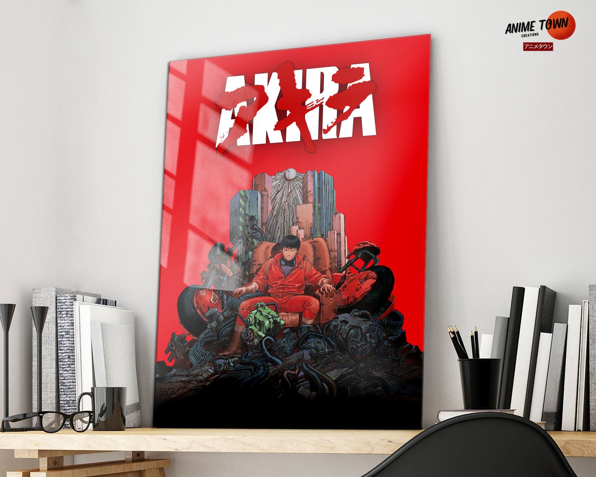 Anime Town Creations Metal Poster Akira Classic Red 16" x 24" Home Goods - Anime Akira Metal Poster