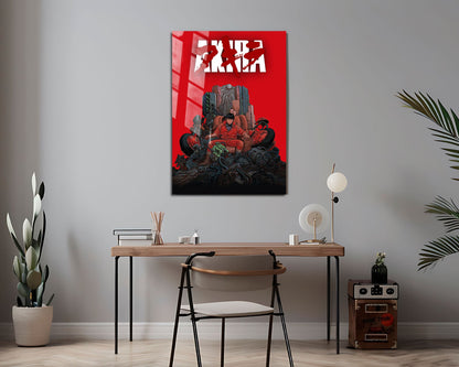 Anime Town Creations Metal Poster Akira Classic Red 24" x 36" Home Goods - Anime Akira Metal Poster