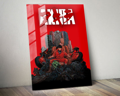 Anime Town Creations Metal Poster Akira Classic Red 5" x 7" Home Goods - Anime Akira Metal Poster
