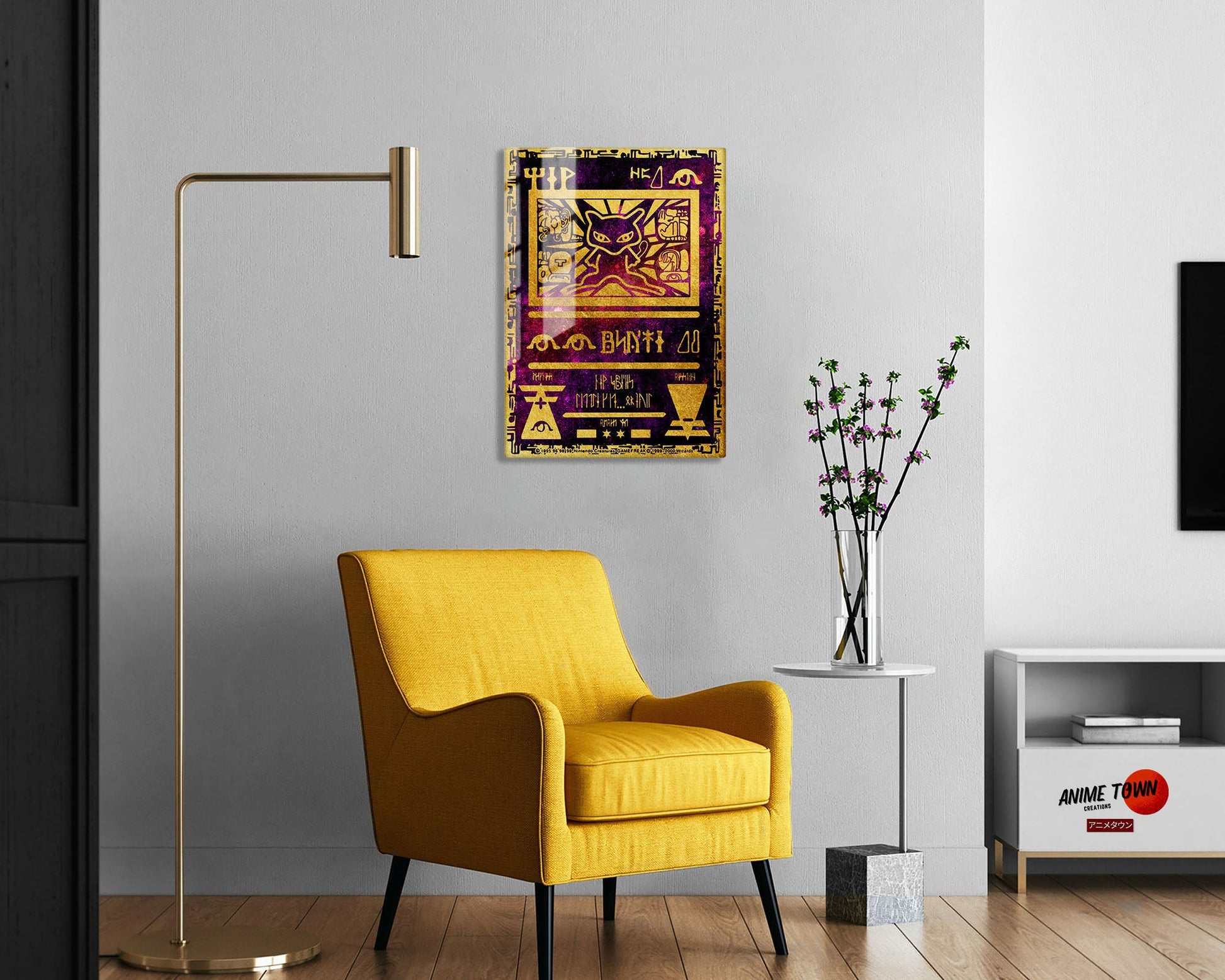 Anime Town Creations Metal Poster Pokemon Ancient Mew Card 5" x 7" Home Goods - Anime Pokemon Metal Poster